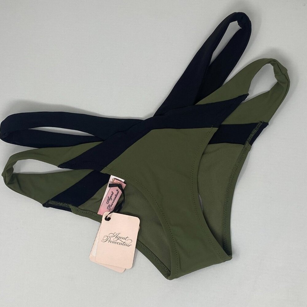 Agent Provocateur Mazzy Khaki Bikini Bottom AP4 Large NWT $145